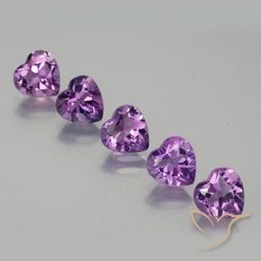 3.64ctw Natürlicher Mittelviolett Amethyst, Herz, VVS-VS