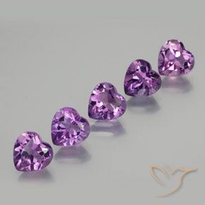 3.64 ct natürliche Mittelviolett Amethyst-Edelsteine, Herz, VVS-VS