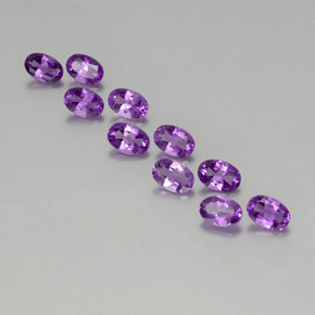 3.91 ct natürliche Tiefviolettes Violett Amethyst-Edelsteine, Oval Schliff, VVS-VS