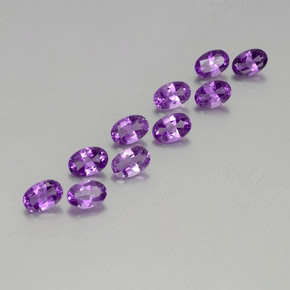 3.91 ct natürliche Tiefviolettes Violett Amethyst-Edelsteine, Oval Schliff, VVS-VS