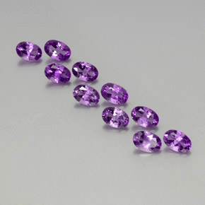 4.14 ct natürliche Mitteldunkles Violettviolett Amethyst-Edelsteine, Oval Schliff, VVS-VS