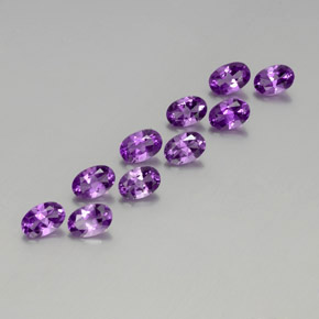 4.14 ct natürliche Mitteldunkles Violettviolett Amethyst-Edelsteine, Oval Schliff, VVS-VS