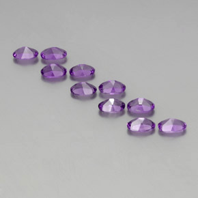 4.14 ct natürliche Mitteldunkles Violettviolett Amethyst-Edelsteine, Oval Schliff, VVS-VS