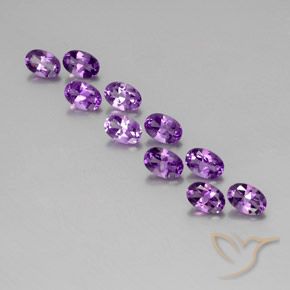 4.01ctw Natürlicher Mitteldunkles Violettviolett Amethyst, Oval, VVS-VS