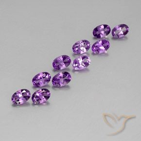 4.01 ct natürliche Mitteldunkles Violettviolett Amethyst-Edelsteine, Oval, VVS-VS