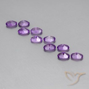 4.01 ct natürliche Mitteldunkles Violettviolett Amethyst-Edelsteine, Oval, VVS-VS