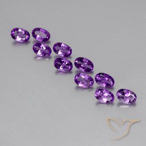 4.12ctw Natürlicher Mitteldunkles Violettviolett Amethyst, Oval, VVS-VS