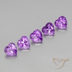 3.50ctw Natürlicher Mittelviolettes Violett Amethyst, Herz, VVS-VS