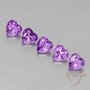 3.50 ct natürliche Mittelviolettes Violett Amethyst-Edelsteine, Herz, VVS-VS