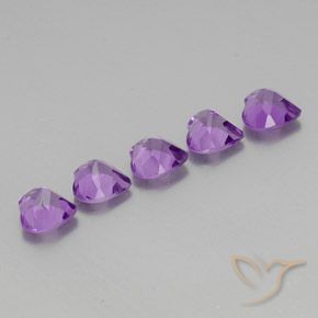 3.50 ct natürliche Mittelviolettes Violett Amethyst-Edelsteine, Herz, VVS-VS