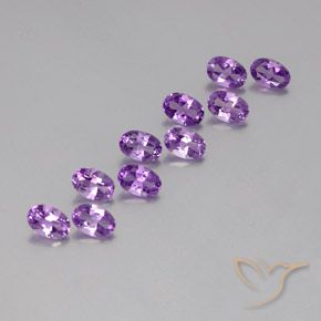 4.28 ct natürliche Lilaisch-violett Amethyst-Edelsteine, Oval, VVS-VS