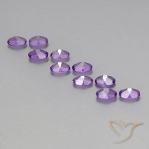 4.28 ct natürliche Lilaisch-violett Amethyst-Edelsteine, Oval, VVS-VS