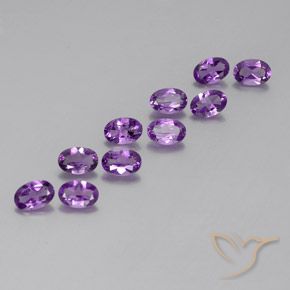 4.34 ct natürliche Mitteldunkles Violettviolett Amethyst-Edelsteine, Oval, VVS-VS