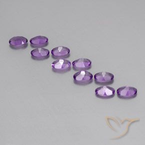 4.34 ct natürliche Mitteldunkles Violettviolett Amethyst-Edelsteine, Oval, VVS-VS