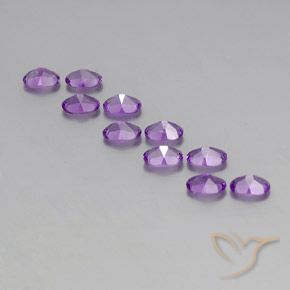 4.15 ct natürliche Lilaisch-violett Amethyst-Edelsteine, Oval, VVS-VS