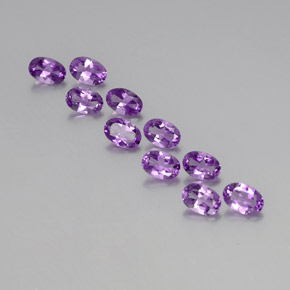 3,95 ct natürliche Tiefviolettes Violett Amethyst-Edelsteine, Oval Schliff, VVS-VS