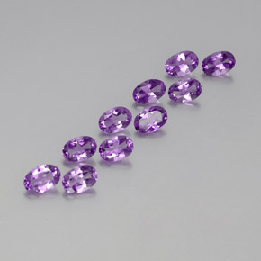 3,95 ct natürliche Tiefviolettes Violett Amethyst-Edelsteine, Oval Schliff, VVS-VS