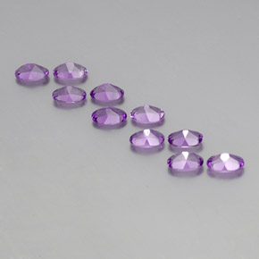 3,95 ct natürliche Tiefviolettes Violett Amethyst-Edelsteine, Oval Schliff, VVS-VS