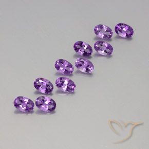 3.82 ct natürliche Lilaisch-violett Amethyst-Edelsteine, Oval, VVS-VS