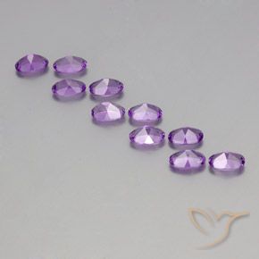 3.82 ct natürliche Lilaisch-violett Amethyst-Edelsteine, Oval, VVS-VS