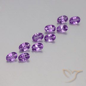 4.03 ct natürliche Lilaisch-violett Amethyst-Edelsteine, Oval, VVS-VS