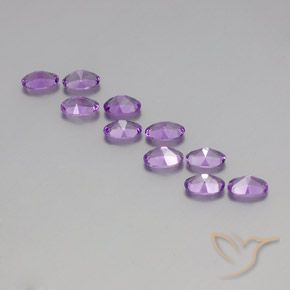4.03 ct natürliche Lilaisch-violett Amethyst-Edelsteine, Oval, VVS-VS