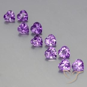 7.39ctw Natürlicher Mitteldunkles Violettviolett Amethyst, Herz, VVS-VS