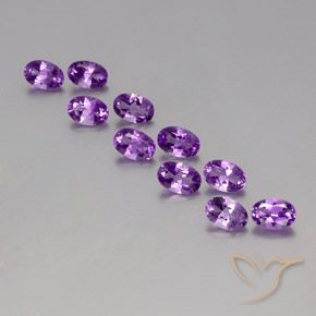 3.96ctw Natürlicher Lilaisch-violett Amethyst, Oval, VVS-VS