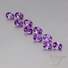 4.11ctw Natürlicher Mitteldunkles Violettviolett Amethyst, Oval, VVS-VS