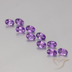4.08ctw Natürlicher Lilaisch-violett Amethyst, Oval, VVS-VS