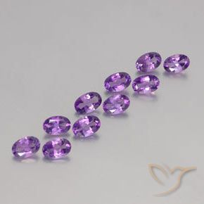 4.08 ct natürliche Lilaisch-violett Amethyst-Edelsteine, Oval, VVS-VS