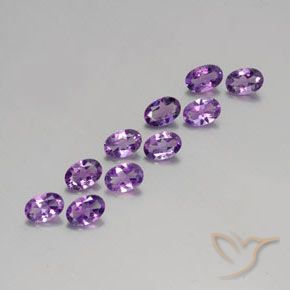 3.64 ct natürliche Rosaig-violett Amethyst-Edelsteine, Oval, VVS-VS