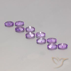 3.67 ct natürliche Lilaisch-violett Amethyst-Edelsteine, Oval, VVS-VS