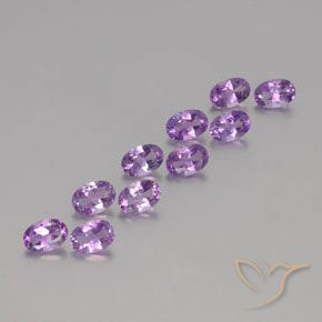 3.87 ct natürliche Mittelrosa Violett Amethyst-Edelsteine, Oval, VVS-VS