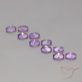 3.87 ct natürliche Mittelrosa Violett Amethyst-Edelsteine, Oval, VVS-VS