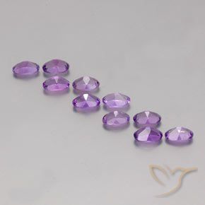 4.23 ct natürliche Mittelviolettes Violett Amethyst-Edelsteine, Oval, VVS-VS