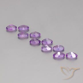 4.05 ct natürliche Mittelviolettes Violett Amethyst-Edelsteine, Oval, VVS-VS