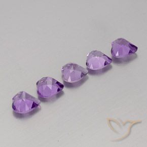 3.63 ct natürliche tiefrosa-violett Amethyst-Edelsteine, Herz, VS