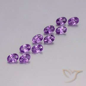 3.91 ct natürliche tiefrosa-violett Amethyst-Edelsteine, Oval, VVS-VS