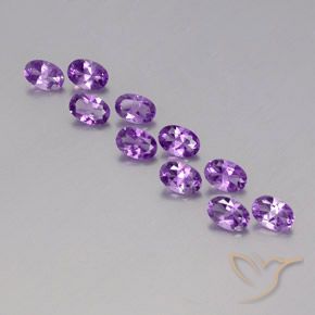 3.97ctw Natürlicher Lilaisch-violett Amethyst, Oval, VVS-VS