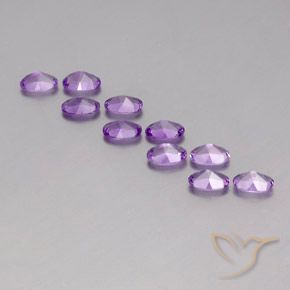 3.97 ct natürliche Lilaisch-violett Amethyst-Edelsteine, Oval, VVS-VS