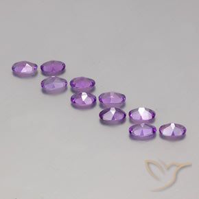 3.77 ct natürliche Mittelviolettes Violett Amethyst-Edelsteine, Oval, VVS-VS