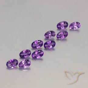 4.12 ct natürliche Mitteldunkles Violettviolett Amethyst-Edelsteine, Oval, VVS-VS