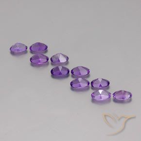 4.12 ct natürliche Mitteldunkles Violettviolett Amethyst-Edelsteine, Oval, VVS-VS