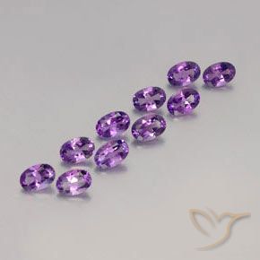 4.11 ct natürliche Lilaisch-violett Amethyst-Edelsteine, Oval, VVS-VS