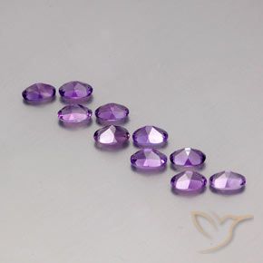 4.11 ct natürliche Lilaisch-violett Amethyst-Edelsteine, Oval, VVS-VS