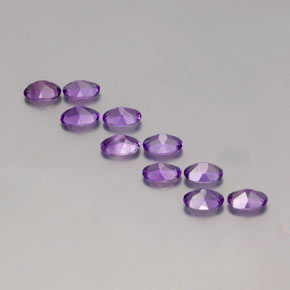 3.95 ct natürliche Mitteldunkles Violettviolett Amethyst-Edelsteine, Oval Schliff, VVS-VS