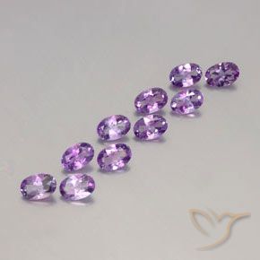 3.79 ct natürliche Mittelrosa Violett Amethyst-Edelsteine, Oval, VVS-VS