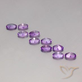 3.79 ct natürliche Mittelrosa Violett Amethyst-Edelsteine, Oval, VVS-VS