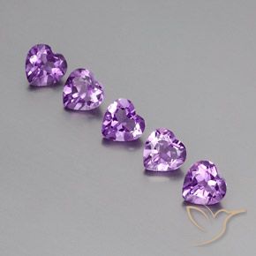 3.58 ct natürliche Lilaisch-violett Amethyst-Edelsteine, Herz, VS